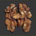 Close Up View Of Fresh Walnut With Natural Brown Texture And Nutty Shape