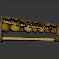 Traditional Handmade Wooden Xylophone Percussion Instrument with Bamboo Frame and Wooden Bars