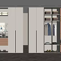 Modern Wardrobe Design With Sleek Doors Open Shelves Hanging Rods And Built in Lighting