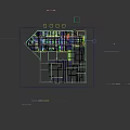 Modern Restaurant Interior With Neon Lights Open Layout Tables Chairs Stage And Wall Posters