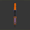 Blue And Orange NERF Toy Blaster With Playful Design And Grip Details