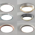 Stylish Modern Round Ceiling Lights With Various Colored Frames For Home Interior 3d model