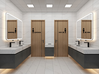 Public toilet Modern toilet 3d model