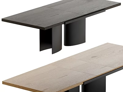 Table Solid Wood Dining Table Silo by Luma 3d model