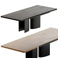 Table Solid Wood Dining Table Silo by Luma 3d model