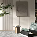 Modern Single Sofa Leisure Chair 3d model