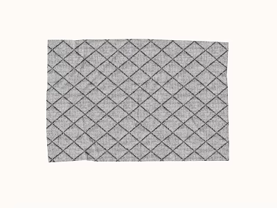 Square Carpet With Diamond Grid Pattern In Gray Tone For Home Decor 3d model