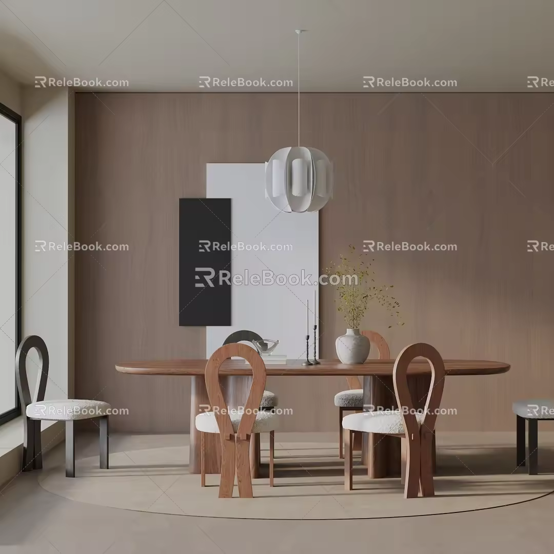 Modern dining table 3d model