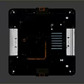 Durable Black Industrial Equipment Featuring Compact Multi Panel Design Green Lines And Orange Indicators 3d model