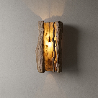 Wall Lamp Wooden Wall Lamp Vintage Wall Lamp 3d model