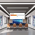 Tech Security Monitoring Room Interior Design With Large Screen Multiple Monitors Control Console And Chairs