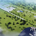 modern aerial view aerial view planning 3d model