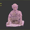 Military Themed Decorative Cake With Camouflage Figure And Tactical Gear