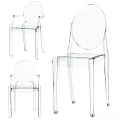 Transparent Single Chair Modern Design With Clear Acrylic Material And Ergonomic Structure 3d model