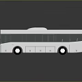 Modern White Bus with Large Windows Black Roof Panels and Reflective Surface in Sleek Design