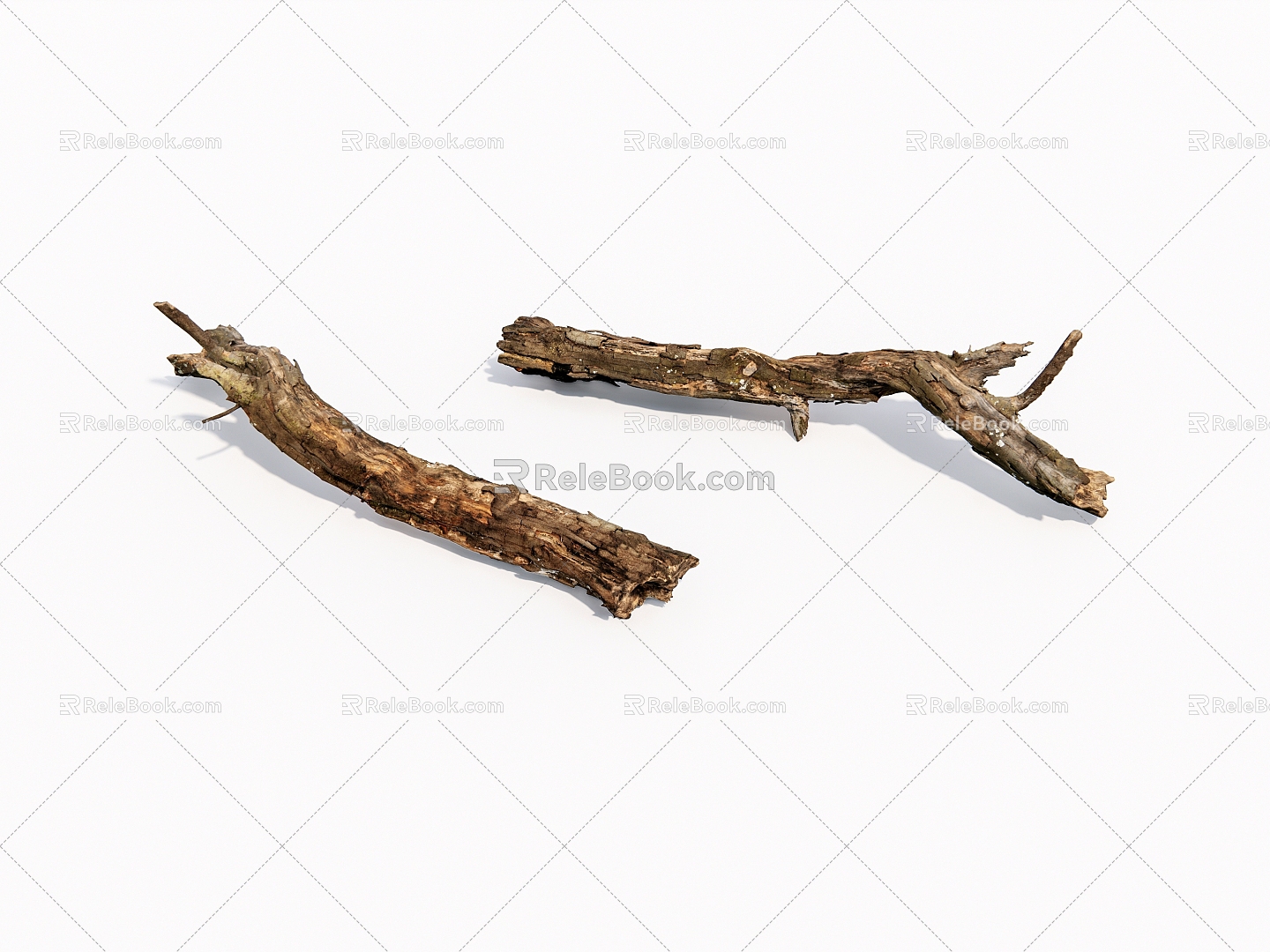 Dead wood, dead branches 3d model