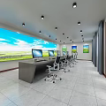 Style Command room Monitoring room Monitoring room 3d model