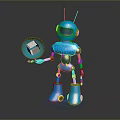 Industrial Robot Single Wheel Robot Double Wheel Robot Assistant Small Robot 3d model