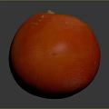 Isolated Ripe Red Grapefruit with Fresh Textured Surface on Dark Background
