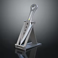 Stainless Steel Kitchen Knife With Modern Metal Stand Holder Design