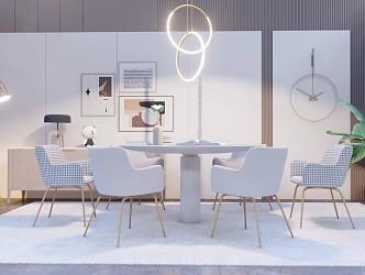 Light Luxury Restaurant 3d model