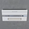 Panasonic White Wall Mounted Air Conditioner Unit With Digital Display And Control Panel 3d model