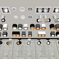 Modern downlight open-mounted downlight spotlight 3d model