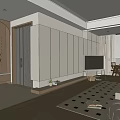 Middle Style Restaurant 3d model