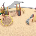 Colorful Outdoor Playground Equipment With Slides Climbing Frames Swings And Steps