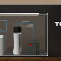 Modern Showroom Display With Green Plant Wall And Air Conditioner Units