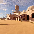 Modern Architecture Desert Scenery 3d model