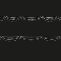 Decorative Lights Wavy String Design With Small White Lights For Festive Party Decoration