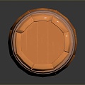 Wooden Barrel Water Barrel Old Wooden Barrel Water Barrel Pot Container Realistic 3d model