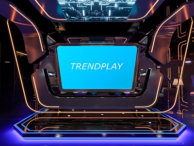 Modern KTV Room Stage Technology Room 3d model