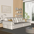 Modern double sofa 3d model