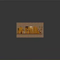 Orange Dining Chairs In Restaurant Interior With Brick Walls Wooden Floor And Tables