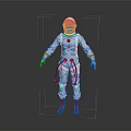 White Astronaut Spacesuit With Detailed Design Elements And Protective Features For Exploration 3d model