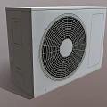 Modern Grey Air Conditioner Fan With Circular Grille And Side Vents Design