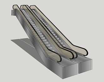 Modern Elevator Outdoor Escalator 3d model