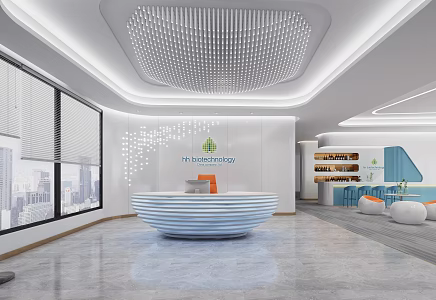 Modern Front Desk 3d model