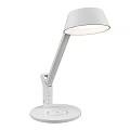 Modern Adjustable White Desk Lamp With Flexible Arm And Control Panel 3d model