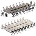 Modern Conference Table With Ergonomic Office Chairs For Professional Meetings