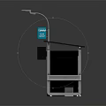 Modern Bus Shelter Design With Light Advertising Panels Information Screen And Seating