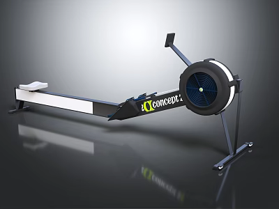 Modern Concept 2 Rowing Machine With Large Fan Wheel Sturdy Frame And Ergonomic Seat 3d model
