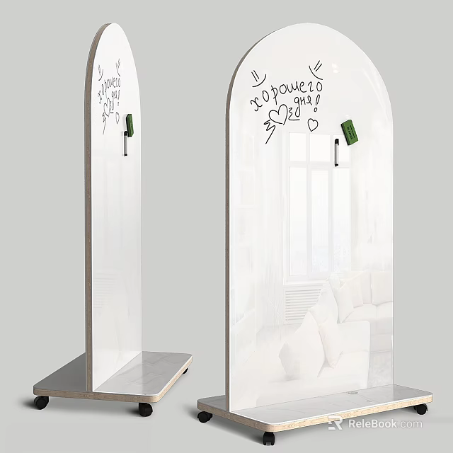 Mirror Accent Musical Instruments And Art Supplies Display Stand For Home 3d model 