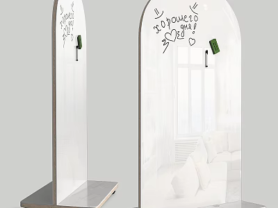 Mirror Accent Musical Instruments And Art Supplies Display Stand For Home 3d model