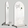 Mirror Accent Musical Instruments And Art Supplies Display Stand For Home