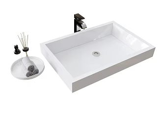 Modern wash basin wash basin faucet ceramic basin 3d model
