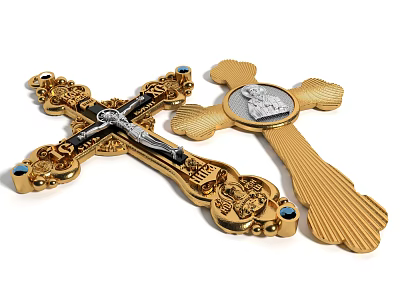 Modern Style Jewelry Pendant Accessories Cross Decoration Jewelry 3d model
