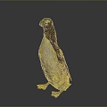 Realistic 3D Penguin Model With Detailed Texture Standing Pose And Studio Lighting